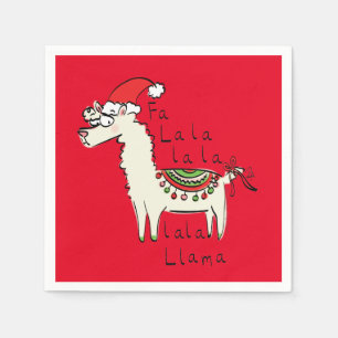 Llama Niedlich Funny Christmas Holiday Serviette