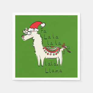Llama Niedlich Funny Christmas Holiday Serviette