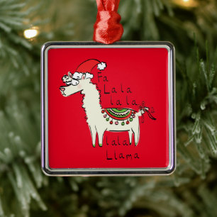 Llama Niedlich Funny Weihnachtsfeiertage Kinder Ornament Aus Metall