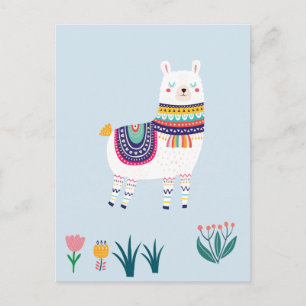 Llama Niedlich Postkarte