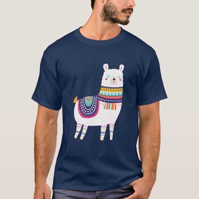 Llama Niedlich T-Shirt (Vorderseite)