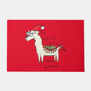 Llama Niedlicher Weihnachtsurlaub Fußmatte