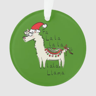 Llama Niedlicher Weihnachtsurlaub Ornament