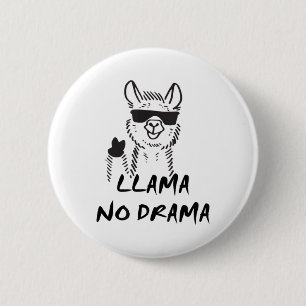 Llama No Drama - Funny "Kein Problem" La Button