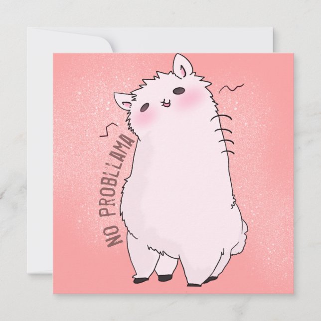 Llama Notizkarte Feiertagskarte (Vorderseite)