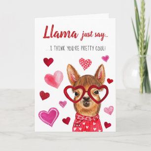 Llama nur sagen Valentintagskarte Feiertagskarte