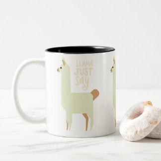 Llama nur sagen zweifarbige tasse