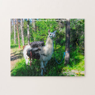 Llama Pack Idaho. Weihnachtsgrüße Puzzle
