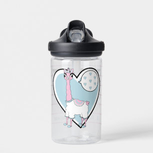 Llama Pajama Blue Heart Trinkflasche
