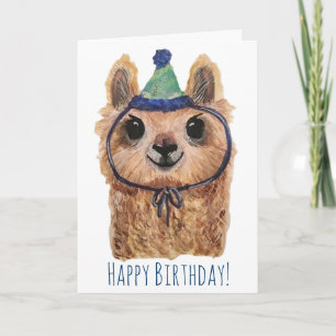 Llama Party Animal Birthday Card Karte