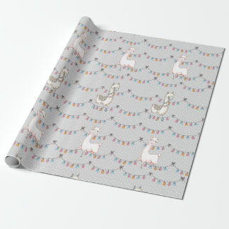 Llama Party Wrapping Paper Geschenkpapier