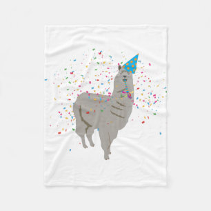 Llama Partying - Tiere mit Party Fleecedecke
