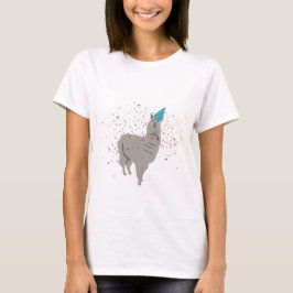Llama Partying - Tiere mit Party T-Shirt