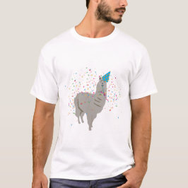Llama Partying - Tiere mit Party T-Shirt