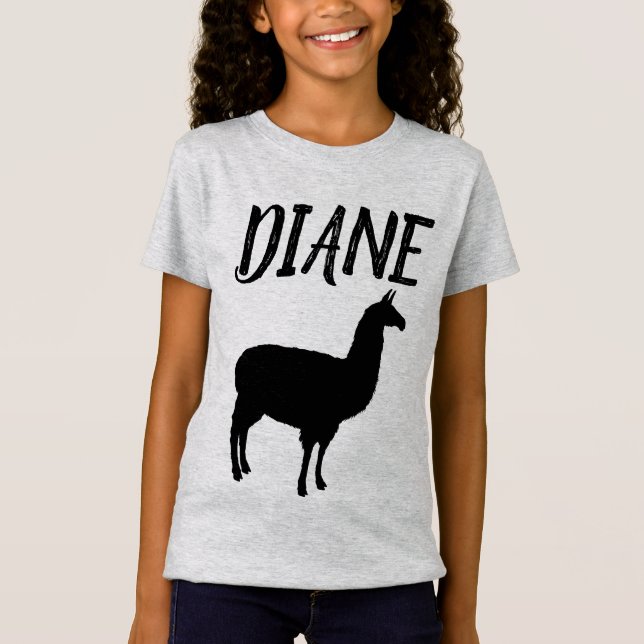 LLAMA PERSONALISIERT GIRLS T - Shirt (Vorderseite)