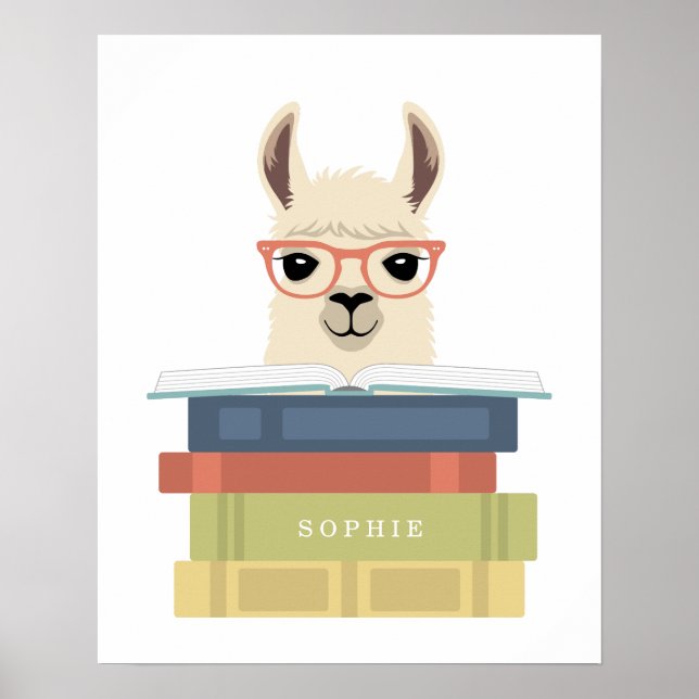 Llama personalisierter Druck Poster (Vorne)