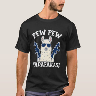 Llama Pew Pew Madafakas Vintage Retro Lustiges Alp T-Shirt