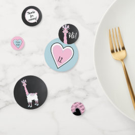 Llama Pink Pajama Girl Geburtstagsparty Sleepover Konfetti