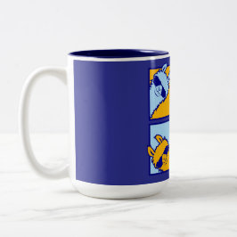 Llama Pop Art Quad Coole Sonnenbrille Muster Retro Zweifarbige Tasse