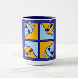 Llama Pop Art Quad Coole Sonnenbrille Muster Retro Zweifarbige Tasse