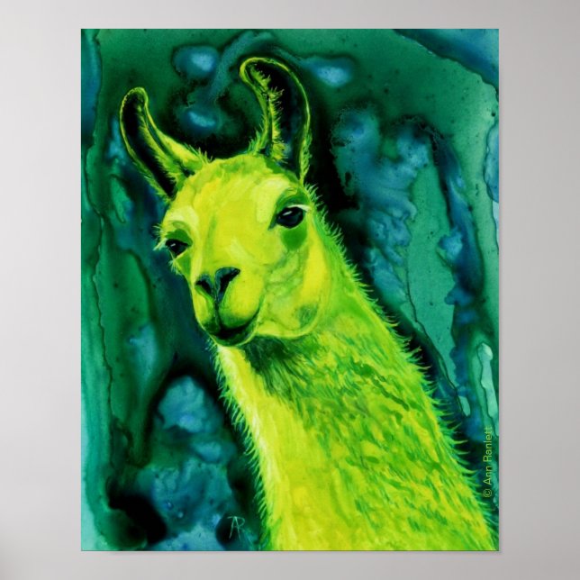 Llama Poster/Print - "Llemon-Llime Llama" Poster (Vorne)