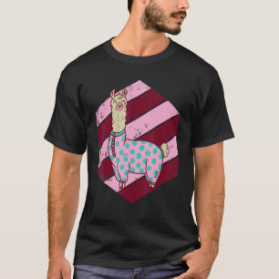Llama Pyjama Alpaka Retro Vintage für Tier T-Shirt