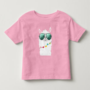Llama Rama Birthday Party T - Shirt Girl Alpaca