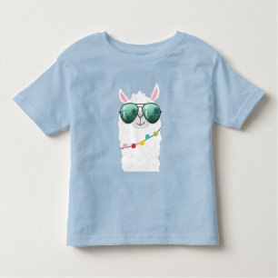 Llama Rama Birthday Party T - Shirt Girl Alpaca