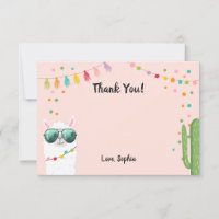 Llama Rama Vielen Dank Card Fiesta Party Alpaca