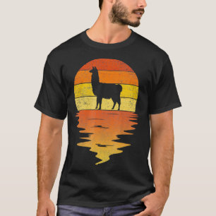 Llama Retro-Sonnenuntergang 70er Jahre Vintage Lla T-Shirt