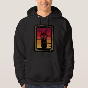 Llama Retro Tarotkarte Wahrsagerin Okkult Mystisch Hoodie