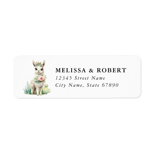 Llama Return Address Label (Vorne)