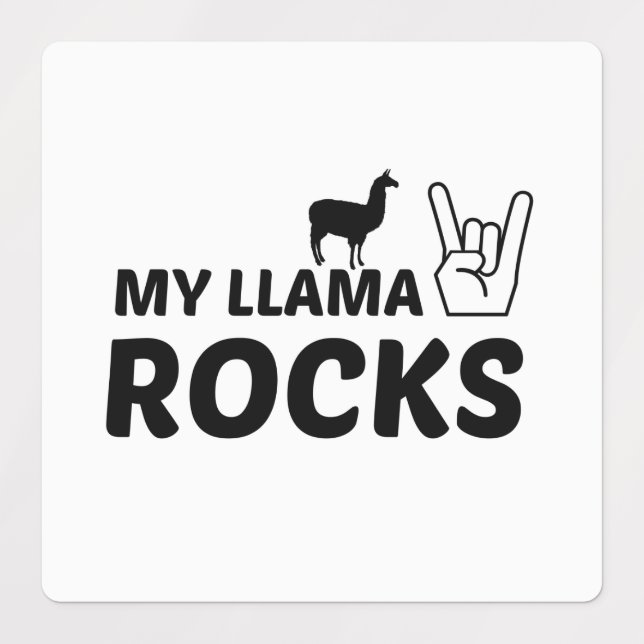 LLAMA ROCKS ETIKETTEN (Design 1)