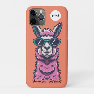 Llama sagt dir Rock Quirkische Pose in Sonnenbri Case-Mate iPhone Hülle