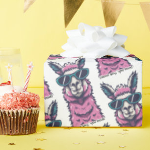 Llama sagt dir Rock Quirkische Pose in Sonnenbri Geschenkpapier