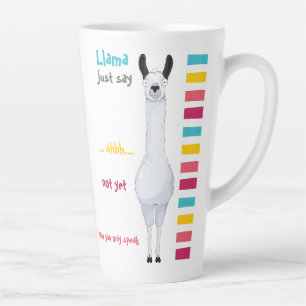 Llama sagt einfach.. Shhh... Lustiger Latte-Mug Milchtasse