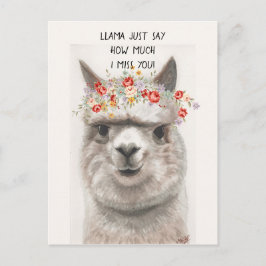 Llama sagt nur, wie sehr ich IHNEN die Postkarte v