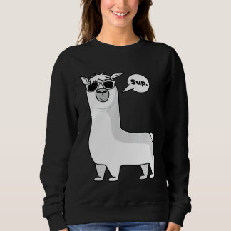 Llama sagt Sup Alpaka Süßes Tier Sweatshirt