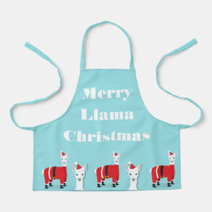 Llama Santa Animal Weihnachts-Schürze Schürze
