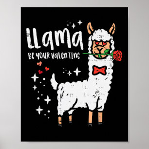 Llama sei dein Valentinsalpaka Männer Jungen Kinde Poster