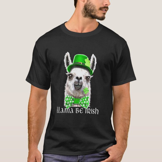 Llama sei Irischer St Patricks Day Llama Leprechau T-Shirt (Vorderseite)