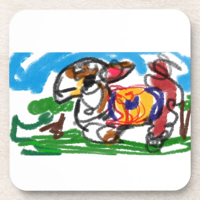 Llama Set Getränkeuntersetzer (Vorderseite)