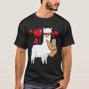 Llama Shirt Women Men Kids Funny Llama Sloth