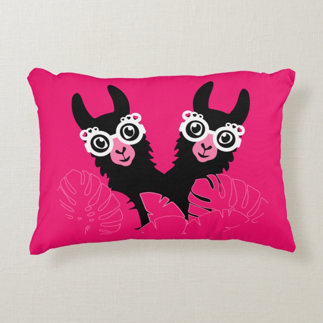 Llama Sisters Dekokissen (Vorderseite)
