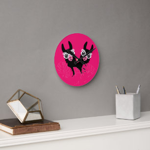 Llama Sisters Runde Wanduhr