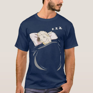 Llama Sleeping Animal Nickerchen Napping Slumber T-Shirt