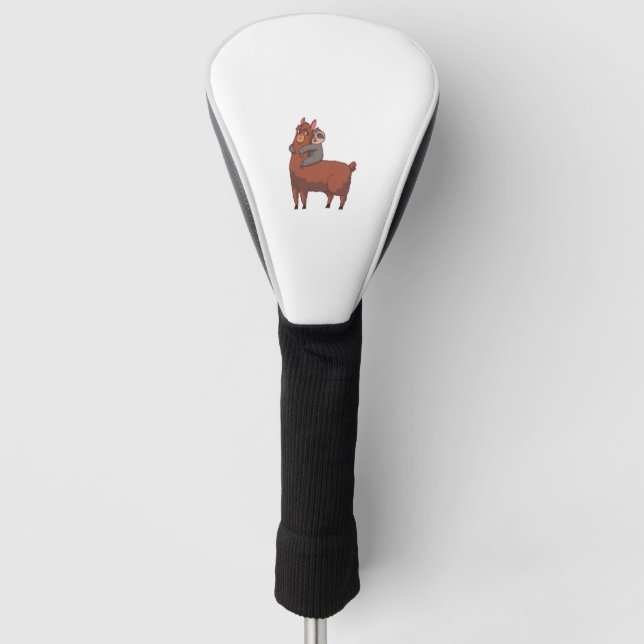 LLAMA SLOTH HUGGGING GOLF HEADCOVER (Vorderseite)