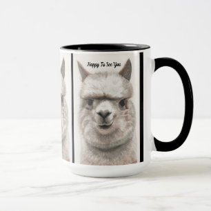 Llama Smile Personalisiert große Kaffee-Tasse Tasse