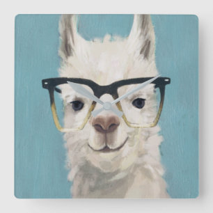 Llama Specs - Platz Quadratische Wanduhr
