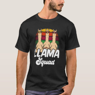 Llama Squad Animal Niedlich Llamas Redewendungen T-Shirt
